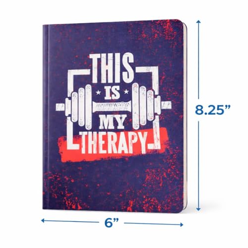 Image of Fitness Workout Journal A5 | 120 Ruled Pages | 80 GSM Paper | Gym & Goal Tracking Notebook | Rounded Corners | Softcover