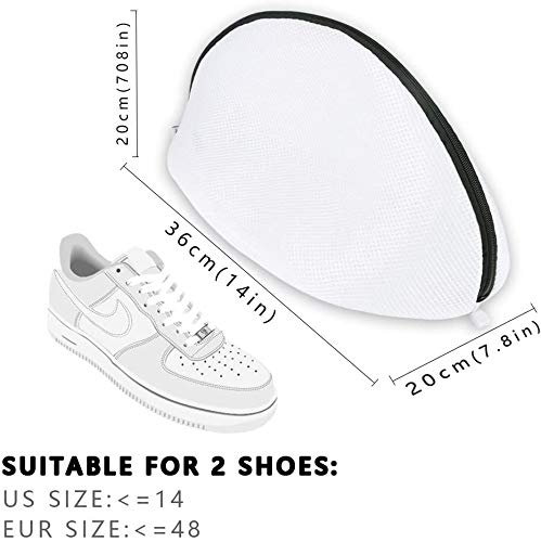 Bagail 2 Pieces Shoes Wash Bags, Multi-Functional Mesh Shoes Laundry Bag For Sneakers,Flat Shoes,Etc. (2 Sets Shoes Bag) #TOP1