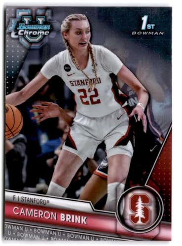 2023-24 Bowman University Chrome #75 Cameron Brink Stanford Cardinal Basketball Trading Card