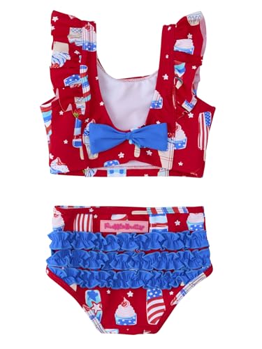Image of RuffleButts Baby /Toddler Girls UPF50+ Waterfall Tankini Two Piece Swimsuit