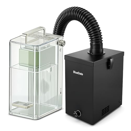 BlueDate Desktop smoke Air Purifier & Fume Extractor compatible with Xtool F1F2F1 lite M1 Laser Engraver 4-Stage Filtration H13 HEPA Filter Air Purifier for Laser Engraver for Metal and Wood