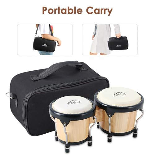 image for EastRock Bongo Drum 4” and 5” Set for Adults Beginners Professiona