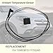 Exterior Temperature Sensor Easy Install Ambient Air Temperature Sensor Outside Underneath Door Mirror Compatible with Fiat 500 500L 500X Jeep Renegade Models Replacement 71753245 735603615