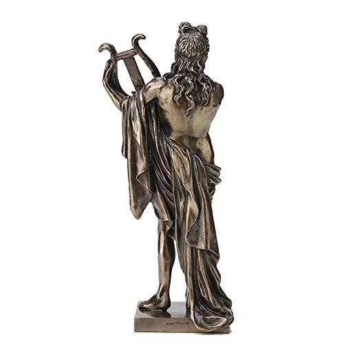 Veronese Design Polyresin Posing Griekse God Apollo met zijn Lyre standbeeld