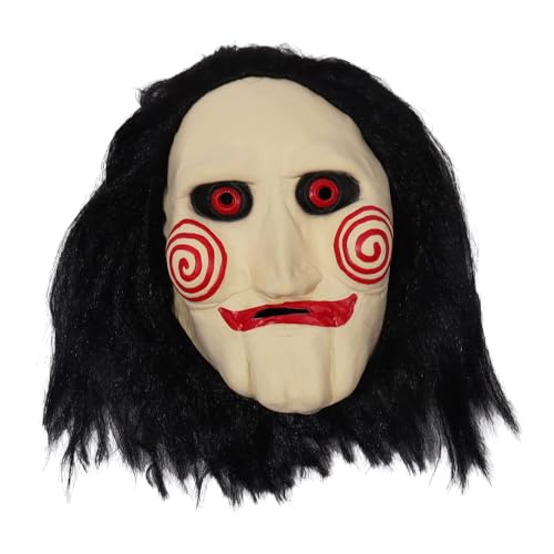 CGVG Halloween Horror Maske Scary Movie Maske Gruselige Vollkopfmaske Latexmaske Gruselmaske für Erwachsene Halloween Fasching Karneval Filmfans Cosplay