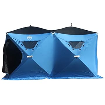 biggest ice fishing shelter