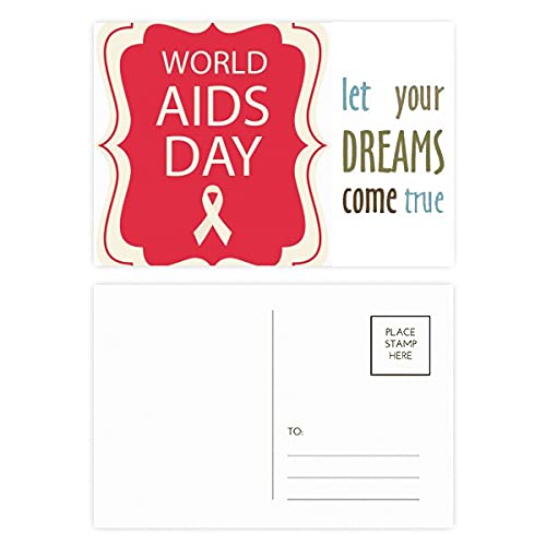 Cartes postales de remerciement souvenirs Red Ribbon Lot de 20 vos rêves deviennent réalité