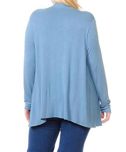 Image of Pastel by Vivienne Women's Long Sleeve Jersey Plus Size Cardigan