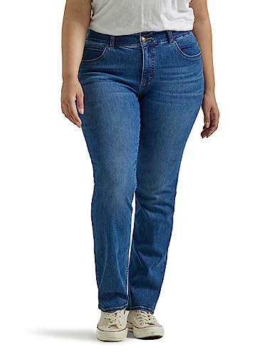 Image of Lee Women's Petite Relaxed Fit Straight Leg Jean