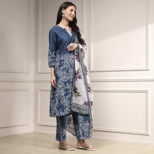 Image of BIBA Womens Kurta, Bottom, Dupatta