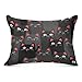 ALAZA Cartoon Black and Grey Cats Plush Pillow Cases Standard Size Pillow Cover Soft & Warm Zippered Bed Pillowcase, 20 x 26 inch