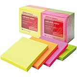 Office Depot Sticky Notes 76x76mm Assortiment de 4 Couleurs, 1 Unité