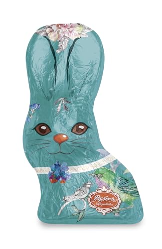 Reber Osterhase – Alpenmilch Schokolade –Frühlingsmotiv in Rot, Blau oder Pink für festliche Ostern – 1 x 70g