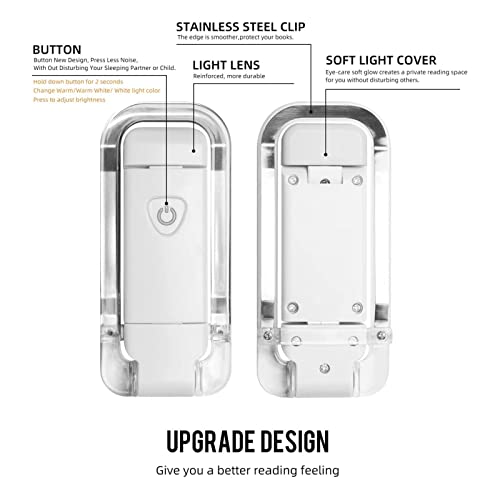 Luminária recarregável para livros | Luzes de leitura para livros na cama – Lâmpada de leitura recar