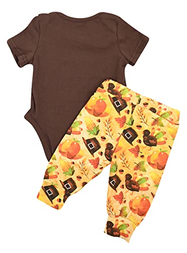 Image of Baby Boys Girls 2pc Outfit Set Short Sleeve Bodysuit with Pants