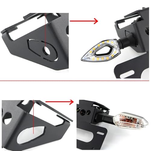 Support plaque d'immatriculation MT-07 2014-2024 et R7 kit arrière alu