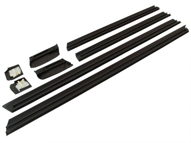Seitenleisten Türschutzleisten unten (8er Set) inkl. 10 Montageclips, kompatibel mit Audi 100 C4 (1991-1994) & Audi A6 C4 (1994-1997)