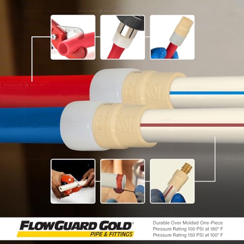 Image of Pex-A Brass Adapter Pex-A x CPVC 3 /4 inch Socket Coupling, LeadFree, for use with Pex-A Tubing