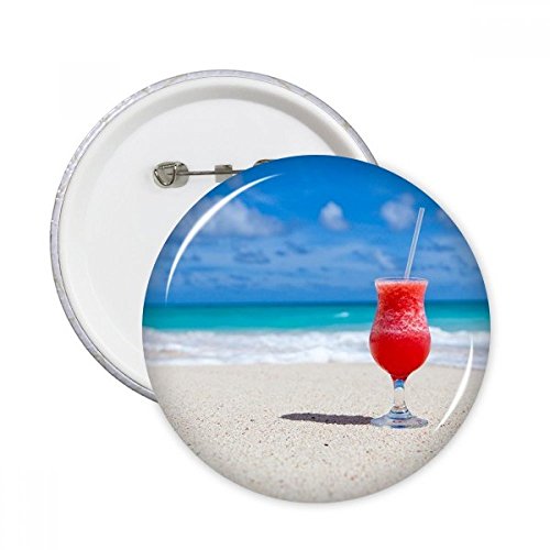 Pins badge rond plage océan et pastèque pour look d'été et accessoires de vacances