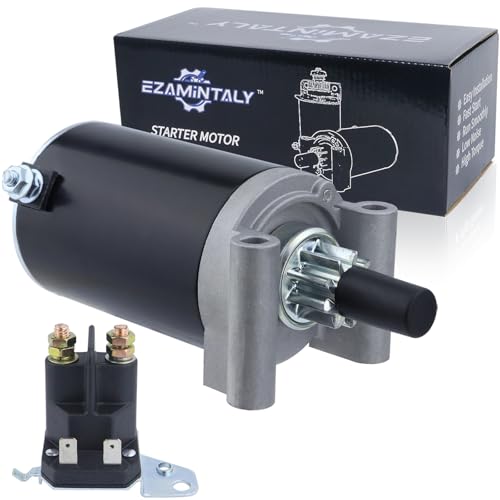 Ezamintaly Starter Motor & Solenoid Relay for Cub Cadet RZT L42 L46 L50 L54 S42 S46 S50 S54 14-15 LTX1050 LGT1050 LGTX1050 XT1 XT2 Z-Force 14-15 3209801 3209803 3209801S 3209808 3209810 1999-1140051