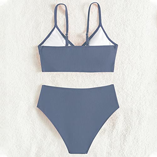 Cute Swimsuits for Teen Girls Bathing Suit 2 Piece Spaghetti Straps High Waist Bikini Swimming Suit for Girls Swimwear3