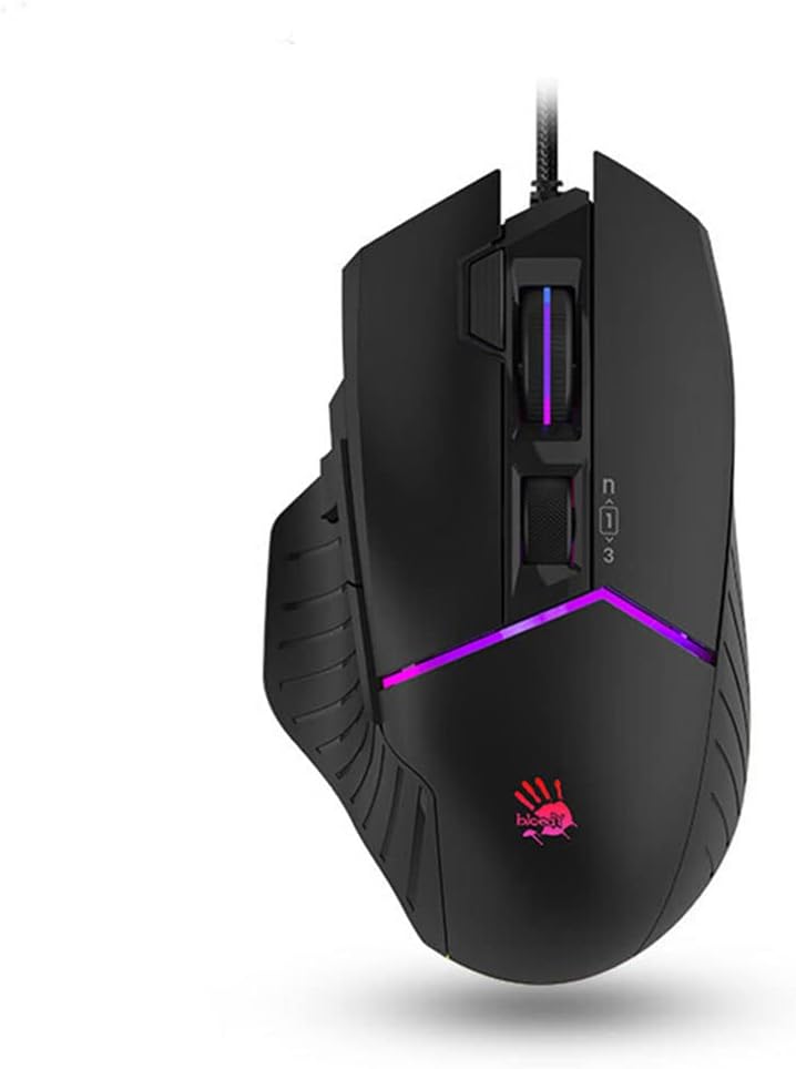 A4 Tech A60 Bloody Mouse Ottico USB 4000 DPI Ambidestro - Nero, 6666 FPS - 3