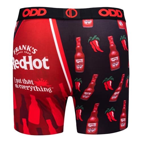 Odd Sox Men's Novelty Underwear Boxer Briefs, Franks Red Hot Sauce2