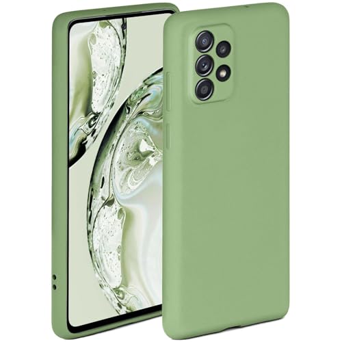 Custodia morbida compatibile con Samsung Galaxy A52 A52s 5G custodia con bordo rialzato per la protezione dello schermo per telefono opaco silicone verde