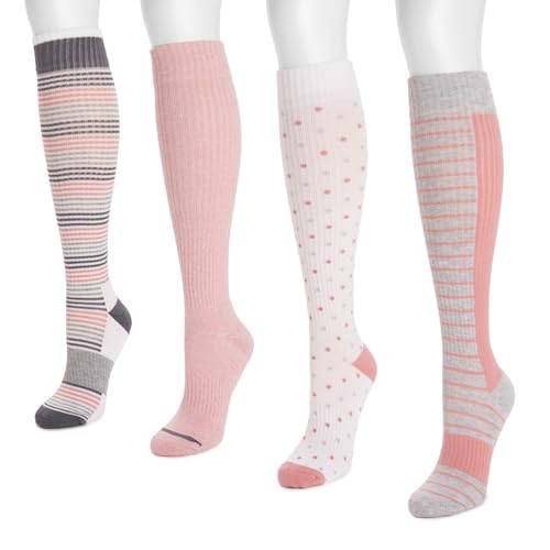 MUK LUKS Womens 4pk Compression Sock- Wide2