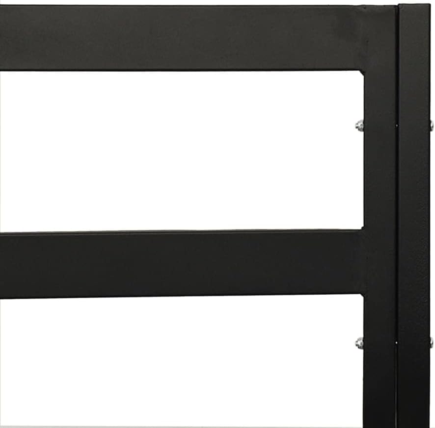 Outdoor Sectional Chair Set of 2 Black & Grey Powder-Coated Steel Patio Couch 29.5" W Modern Loveseat with Plush Cushions for Apartment Balcony Deck Garden