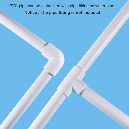 MECCANIXITY PVC Rigid Round Pipe 19.4mm(3/4 inch) ID 25mm(1 inch) OD 350mm White High Impact for Water Pipe Crafts Cable Sleeve — view 4