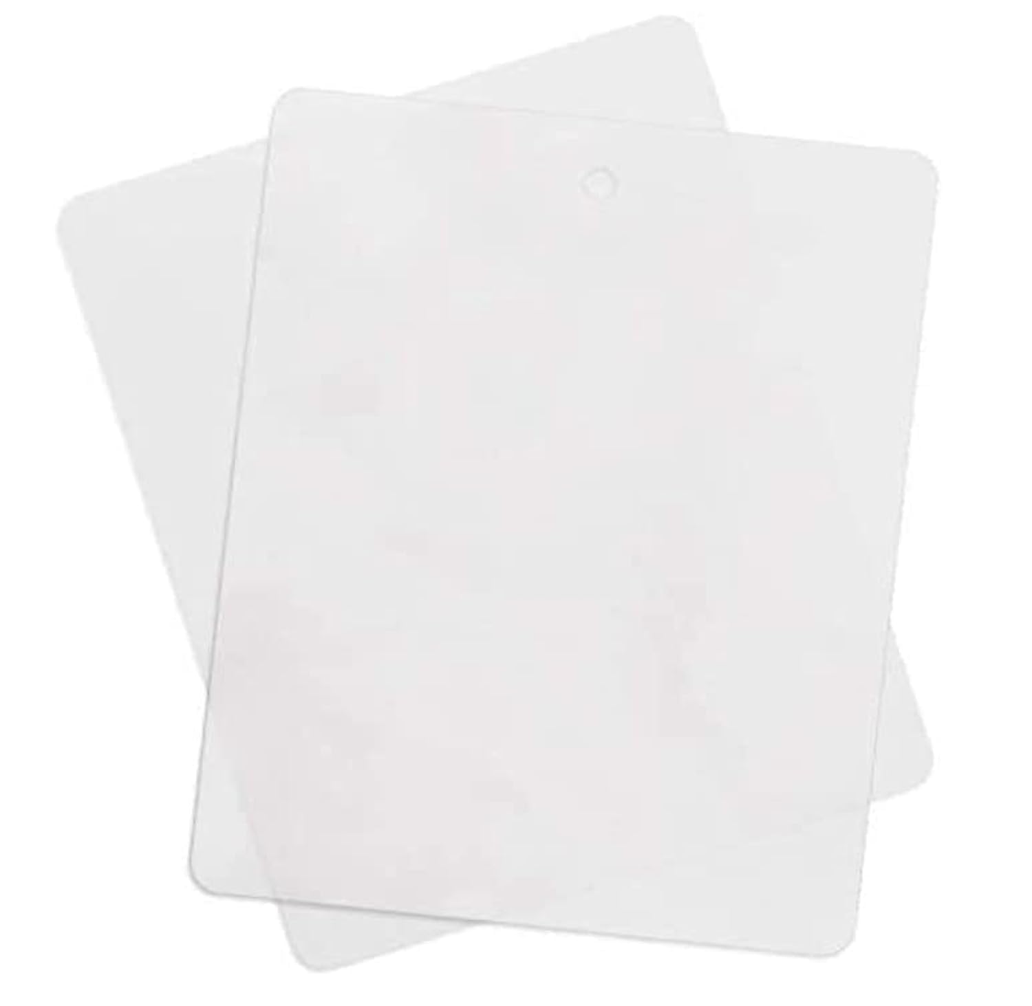 TIJAR® Chopping Board Mats, Set of 2 Transparent Flexible Strong Plastic Chopping Boards, BPA-Free Cutting Mats, Non-Porous, Dishwasher Safe (2)