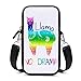 Bolso bandolera para teléfono móvil con correa de hombro extraíble Rainbow Llama impermeable bolsa para llavero de muñeca, bolsas de yoga para niñas