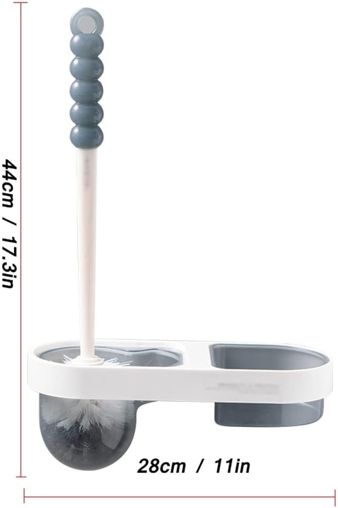 Toilet Brush Holder Toilet Brush Holder Household Wall-Mounted Toilet Brushs Bathroom Long Handle Toilet Cleaning Brush Modern Creative Toilet Bowl Brush Rack Toilet Brush Holders(C)