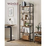 VASAGLE 6-Tier Bookshelf, Bookcase with Steel Frame, Book Shelf for Living Room, Home Office, Study, 11.8 x 26 x 73.2 Inches, Industrial Style, Rustic Brown and Ink Black ULLS062B01 - Image 2