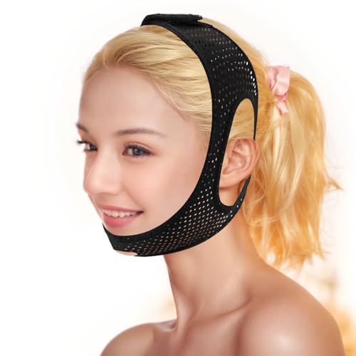 Anti Snoring Chin Strap for CPAP Users,Adjustable and Breathable Chin Strap-Keep Mouth Closed for Effectively Reduce Snoring,Don't Fade,Skin-Friendly Comfortable Sleeping