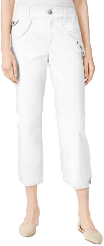 Petite Studded Cropped Capri Pants 