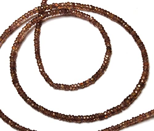 Saphir brun 3mm en fil de perles facettées pour illuminer vos tenues de soirée et ateliers
