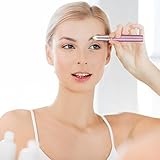 Eyebrow Trimmer Women with Light & Replacement Head, BOZILY Painless Battery Eyebrow Epilator Pen for Women Portable Eyebrow Hair Remover Eyebrow Trimmer for Brows Face Cheek Lips Fuzz - Image 6