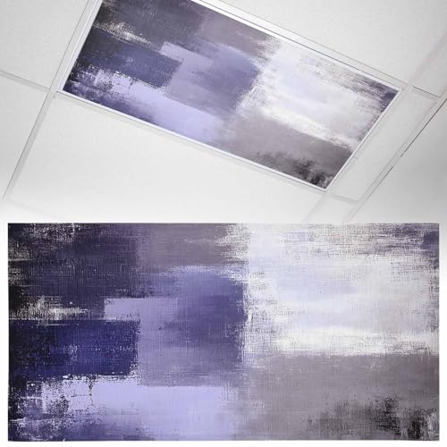 Purple Gray Fluorescent Light Covers for Ceiling Lights Magnetic Light