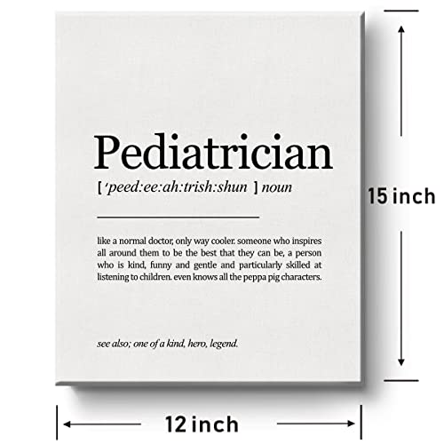 963Rw Pediatrician Definition Print Wall Art Decor With Inspirational Quote For Home Wall & Tabletop Decor Canvas Poster Framed Ready To Hang 12X15 Inch Gifts For Dr Office #TOP1