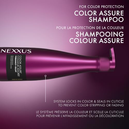 Image of Nexxus COLOR ASSURE Shampoo for Vibrancy for Color Treated Hair Powered by CHROMABOND SEALER with Citric Acid 13.5 oz