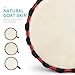 MUINS Djembe drum,8'' x 16'' African Hand Drum Carved Mahogany African Drums with Goatskin Drumhead for Kids and Adults Beginners (Red Dolphin, 8 Inch)
