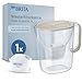 BRITA Wasserfilter Kanne Style Essential XL sand (3,6L) inkl. 1x MAXTRA PRO Pure Performance - große Filterkanne mit Smart Light LED & Klapp-Deckel, filtert Verunreinigungen & mehr