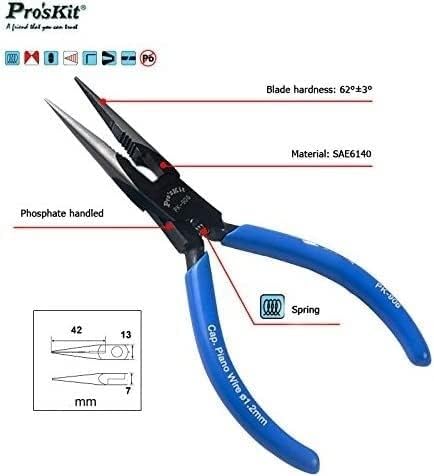 Long Nose Pliers,8PK-906 1.2mm Needle-Nose Pliers Steel Cutting Nippers Precision Long Reach Needle Cutting Tool