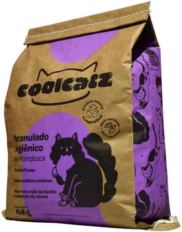 Areia Higiênica de Mandioca para Gatos Coolcatz 4kg