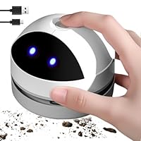 SPORWAY Tischstaubsauger Mini Tischsauger, Klein Handstaubsauger USB Wiederaufladbar Staubsauger, Hohe Saugleistung Staub Reiniger Elektrische PC Staubgebläse für Tastatur Desktop Sofa (Weiß - 2)