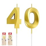 40th Birthday Cake Topper, Purple 40 Birthday Candle, 4 0 Candles 40th Birthday Cupcake Party Favor Happy Birthday Party Decorations Birthday Candle for Cake Sparklers Birthday Gifts