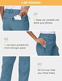 donhobo Damen Gefüttert Winterhose Winddicht Warm Wanderhose Wasserdicht Softshellhose Herbst Winter Outdoorhose Funktionshose (Grau blau, M)