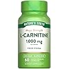Nature’s Truth L-Carnitine 1000mg | 60 Capsules | Mega Strength | Free Form | Non-GMO & Gluten Free Supplement